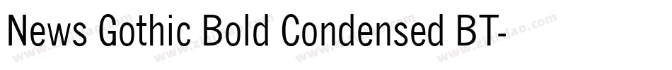 News Gothic Bold Condensed BT字体转换